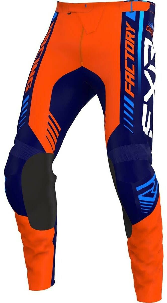 FXR Clutch Pro Jugend Motocross Hose blau-orange Motorradhosen