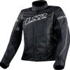 Motorradjacken LS2 Gate Textiljacke wasserdicht Damen Schwarz/Dunkelgrau