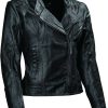 DiFi Rose Damen Jacke schwarz Motorradjacken