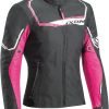 Motorradjacken IXON Challenge Damenjackeschwarz/pink