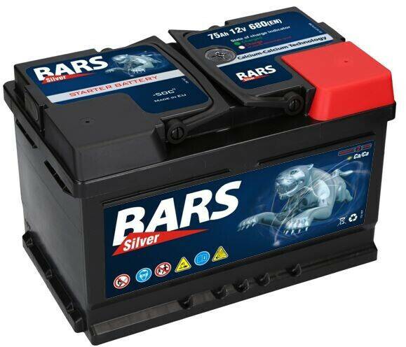 BARS Silver GS75 Silver 12V 75Ah Autobatterien