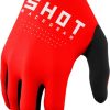 Shot Raw Handschuhe rot Motorradhandschuhe