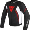 Dainese Avro D2 Tex Jackeschwarz/weiss/rot Motorradjacken