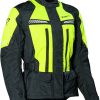 DiFi Compass Aerotex wasserdichte Damen Jacke schwarz/gelb Motorradjacken