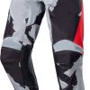 Motorradhosen Alpinestars Racer Tactical Junior Pantsgrey/black/red