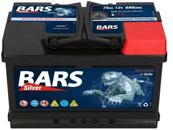 BARS Silver GS75 Silver 12V 75Ah Autobatterien