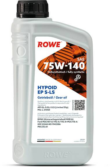 ROWE HIGHTEC HYPOID EP SAE 75W-140 S-LS1 l ROWE HIGHTEC HYPOID EP SAE 75W-140 S-LS