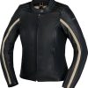 IXS Stripe Jacke Damen Schwarz/Beige Motorradjacken