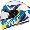 MT Helmets Kre Lookout Full Face Helmet Weiß/Blau Motorradhelme